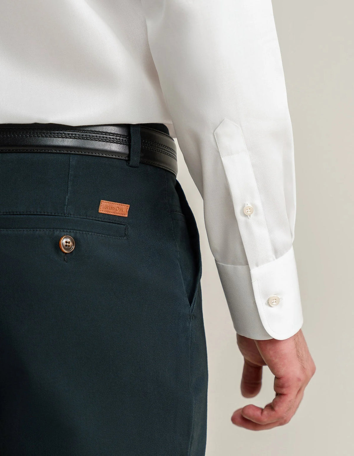 Men's Luxury Off White Twill Shirt