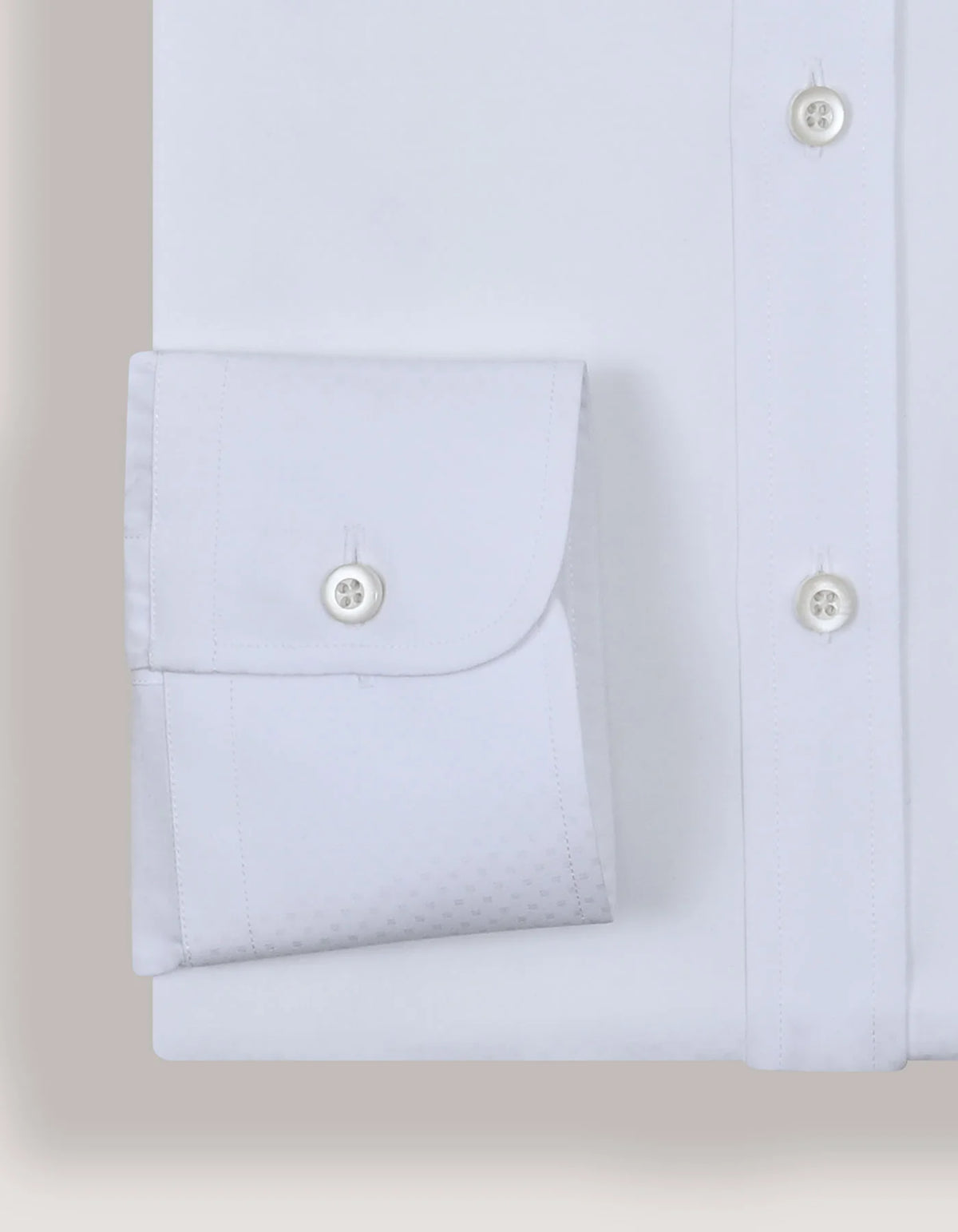 Men's White Self Textured Smart Shirt