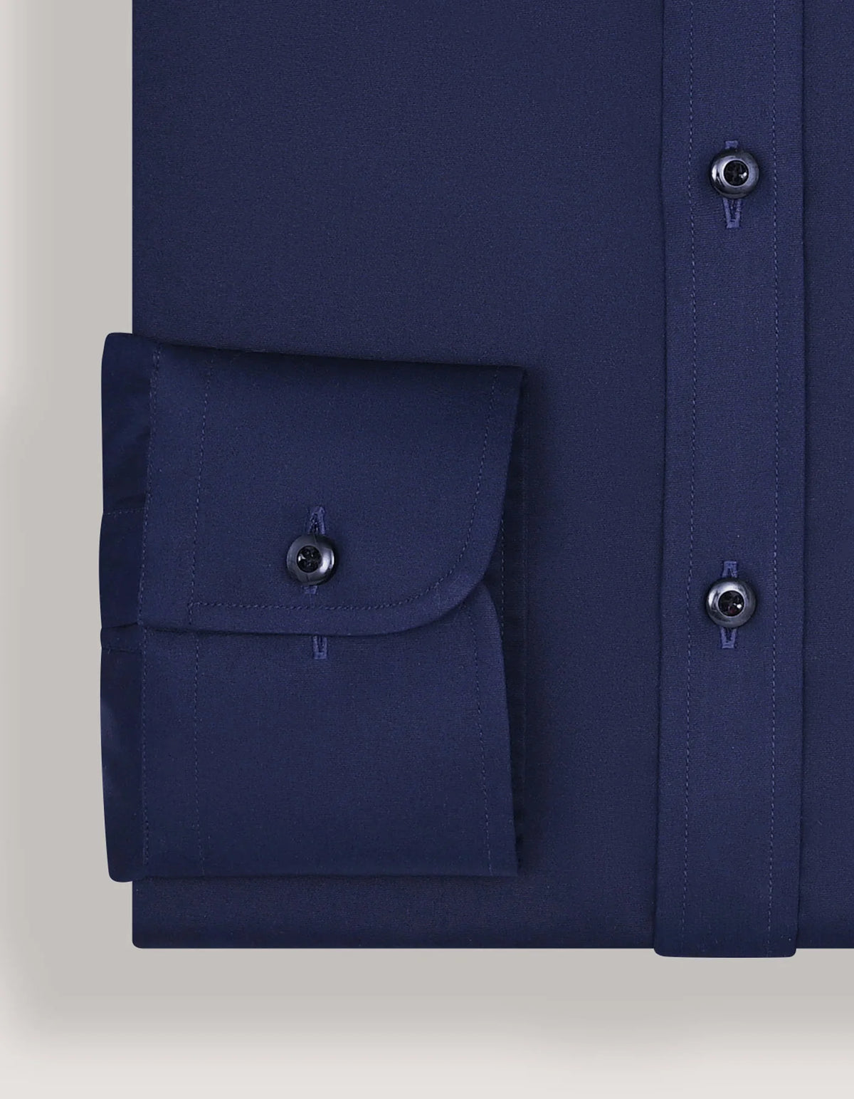 Men's Navy Designer Satin Dress Shirt