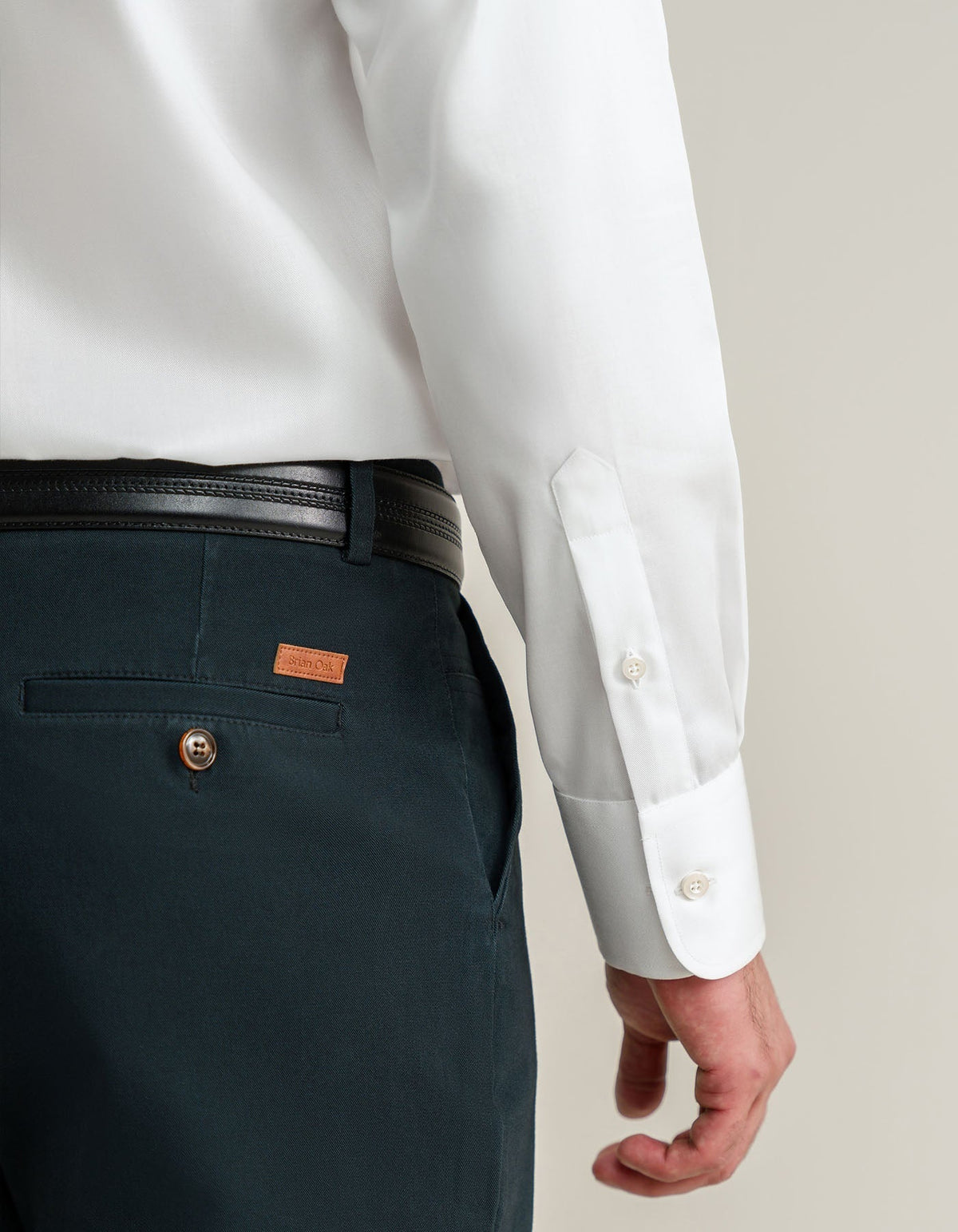 Men's Easy Care White Twill Shirt