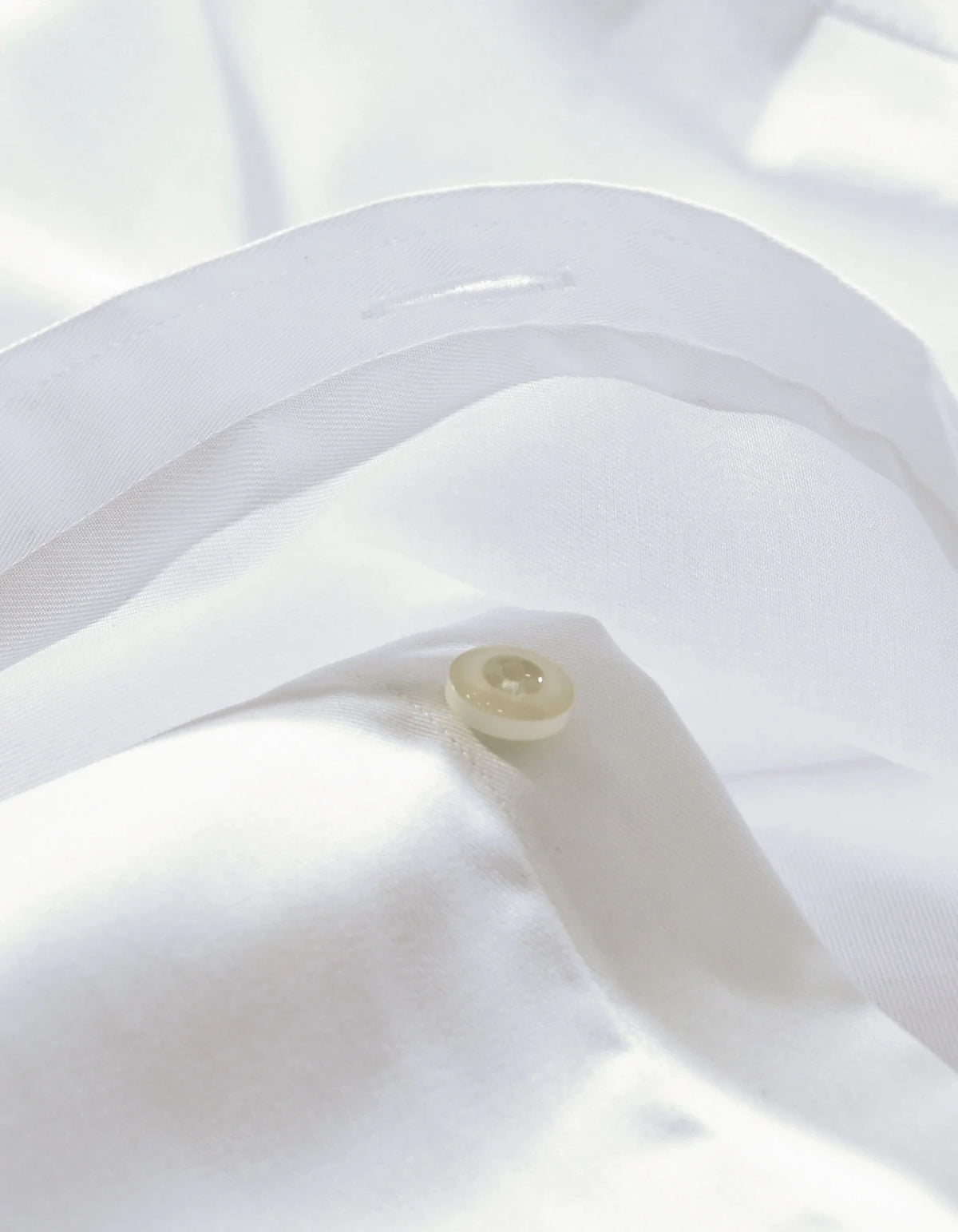 Men's Plain White Cotton Dress Shirt