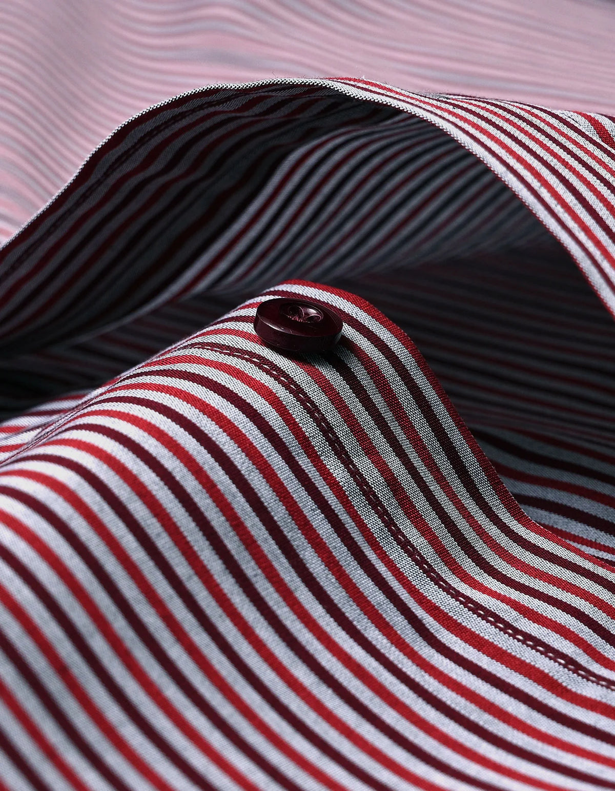 Men's Red & Maroon Striped Shirt