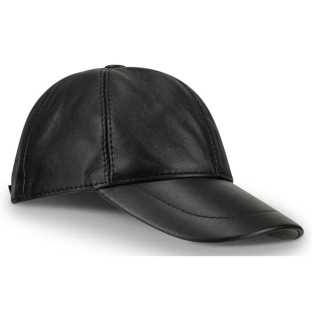 Mens Womens Unisex Real Leather Black Napa Soft Baseball Cap Hat Free Size - Knighthood Store