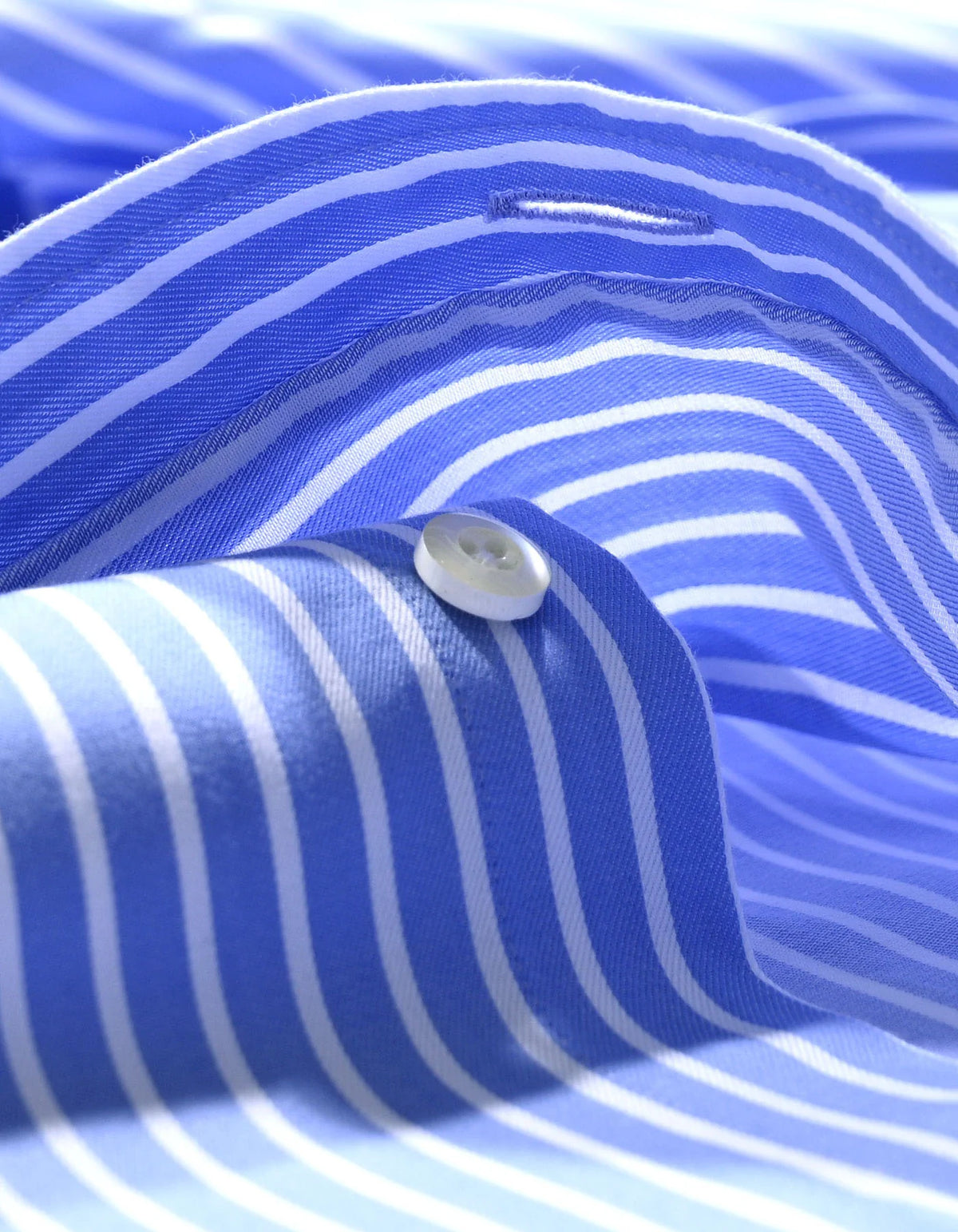 Men's Cotton Striped Sky Blue Dress Shirt