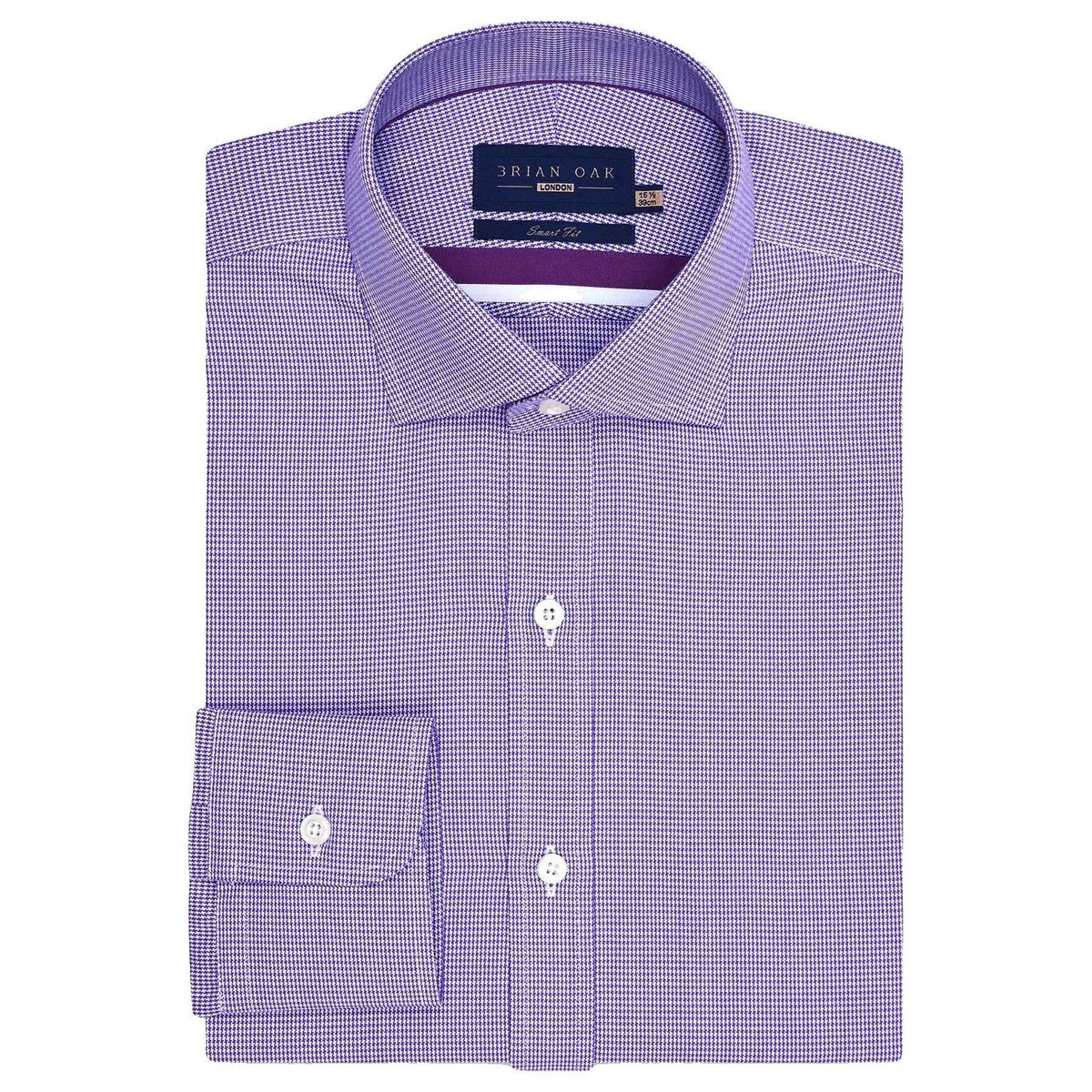 Men's Purple And White Checkered Shirt