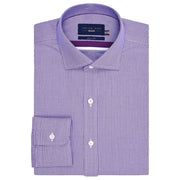 Men's Purple And White Checkered Shirt