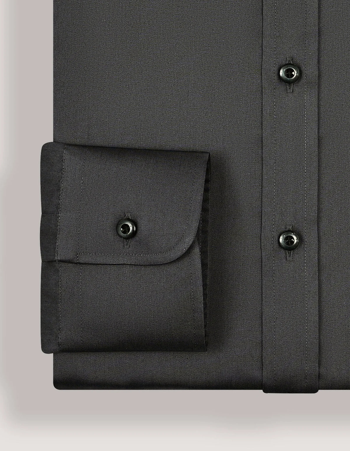 Men's Charcoal Plain Satin Dress Shirt