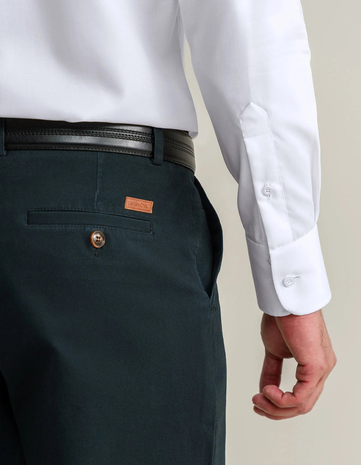 Men's White Self Textured Formal Shirt