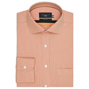Men's Orange And White Checkered Shirt