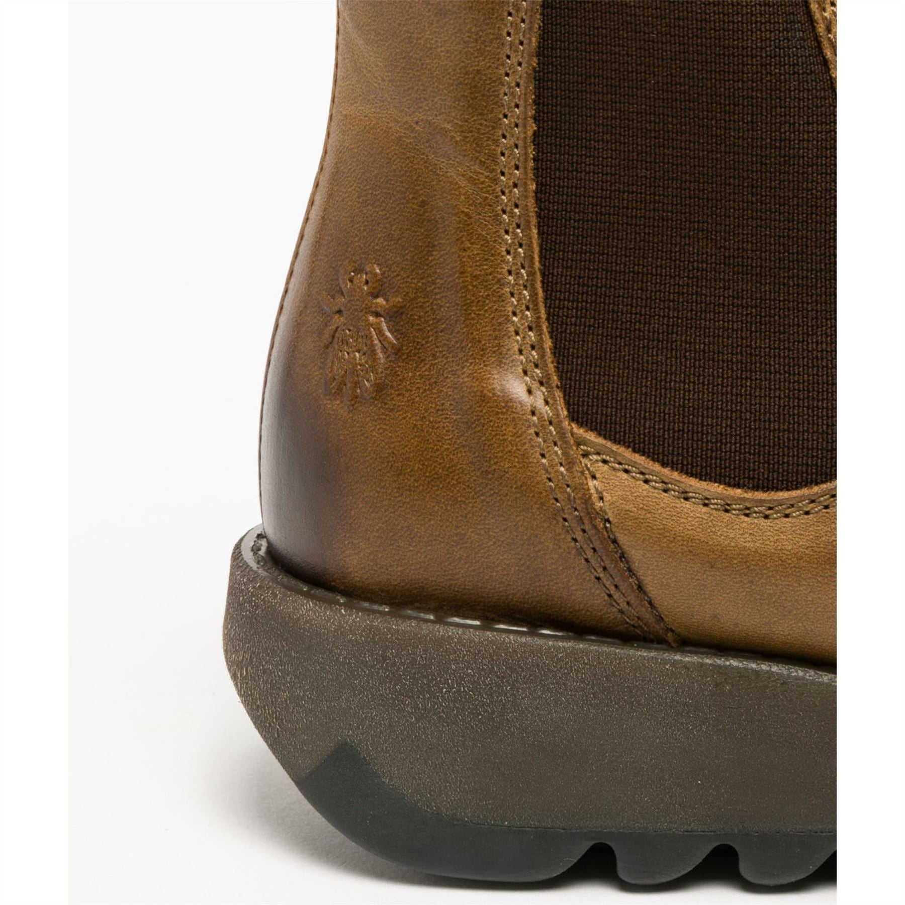 SALV195 - Women's Wedge Heel Leather Chelsea Ankle Boots