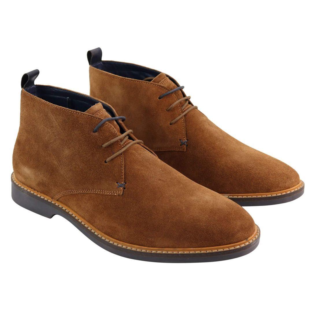 Mens Real Suede Italian Slip On Ankle Boots Smart Casual Desert Chelsea Dealer - Knighthood Store