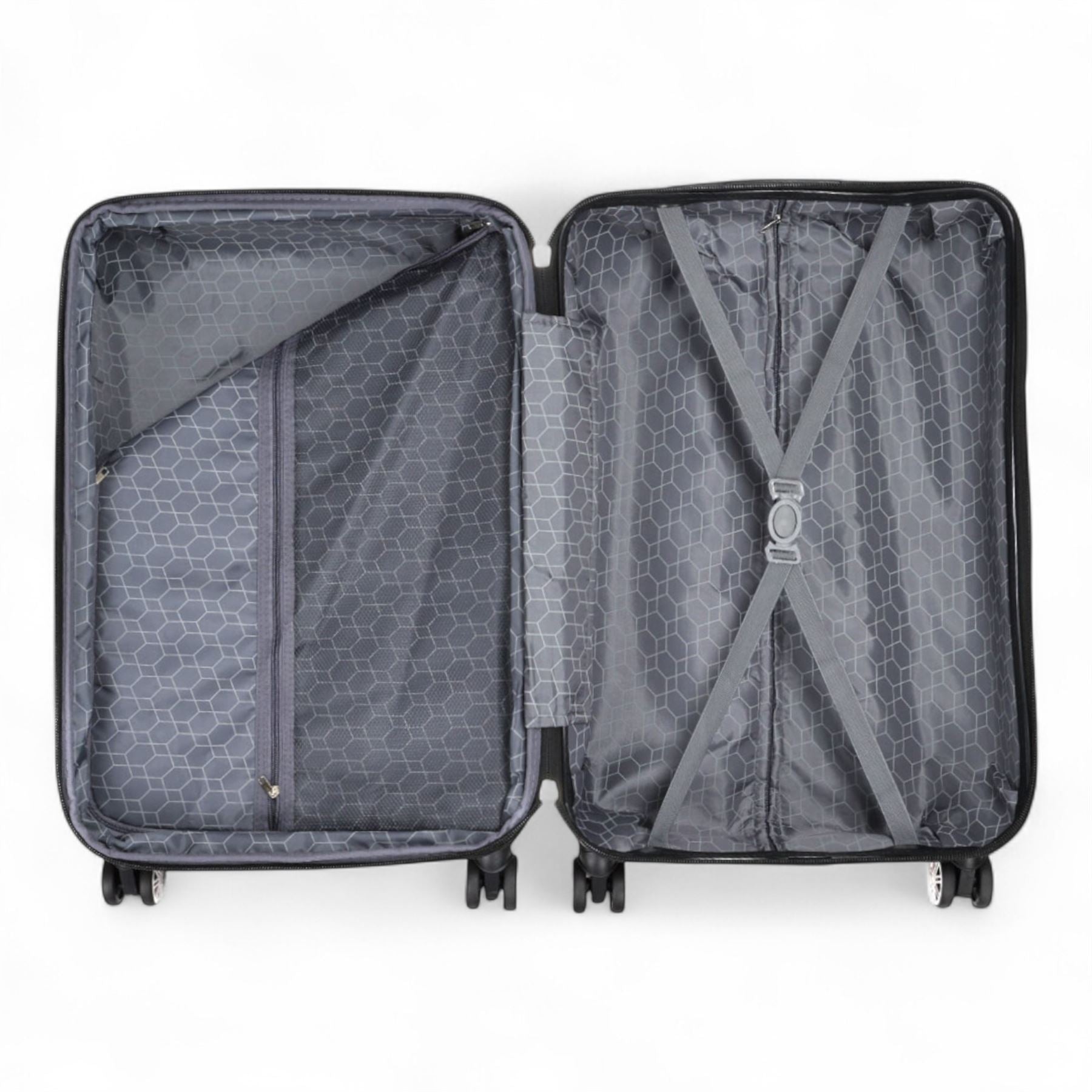 Hard Shell Luggage Set 8 Spinner Wheels ABS Suitcase