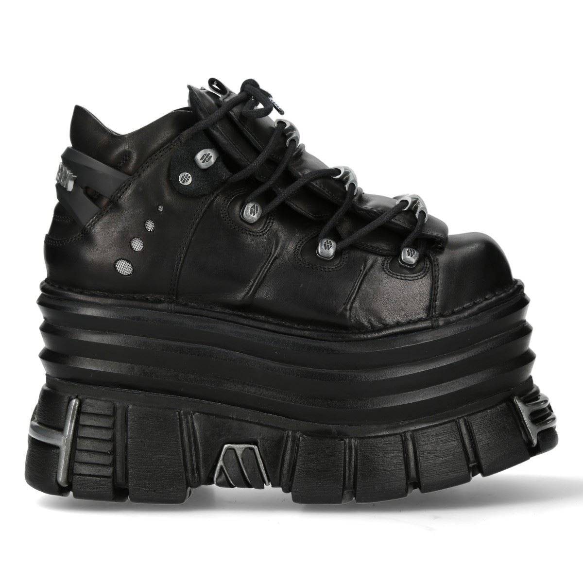 New Rock M-106-C181 Black Gothic Chunky Platform Ankle Boots