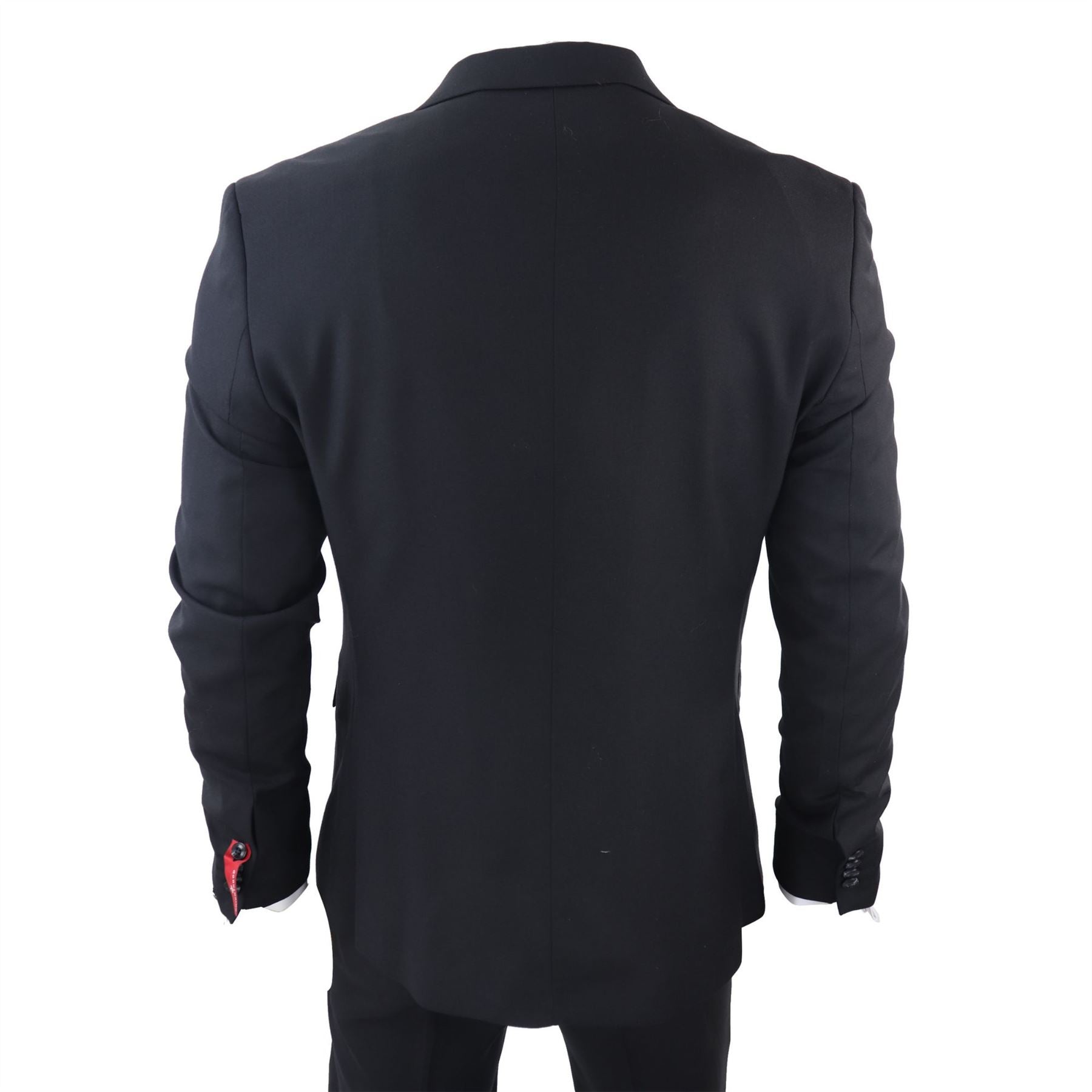TruClothing James Men 3 Piece Black Suit