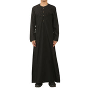 Boy's Thobe Emirati Omani Jubba Islamic Clothing Muslim Kaftan Eid Robe Arab Gold Embroidery