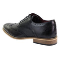 Mens Leather Brogue Shoes Oxford Laced 1920s Gatsby Brown Black Peaky Blinders - Knighthood Store