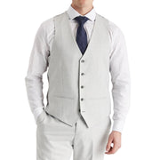 Belmont - Men's Silver Tailored Fit Waistcoat