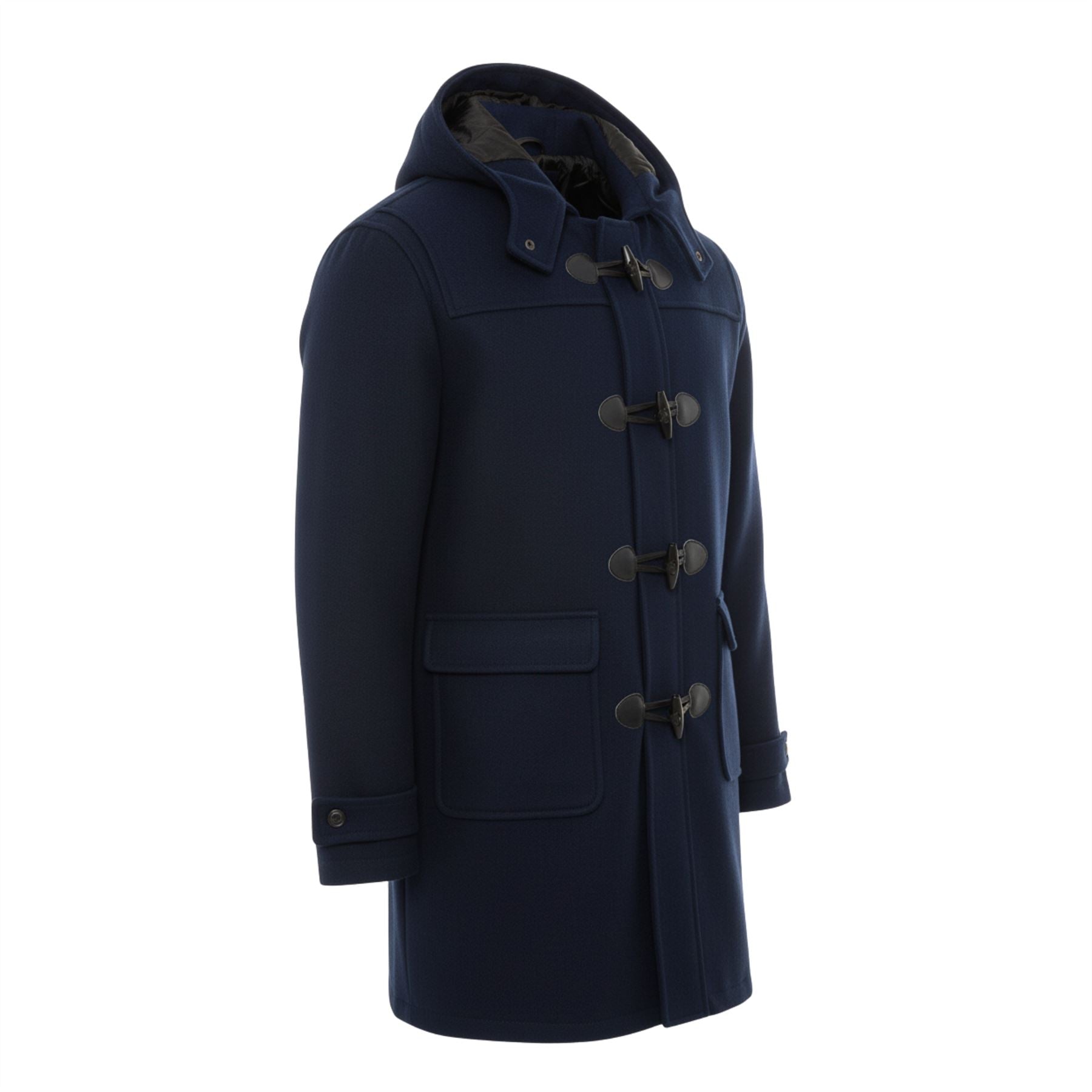 Men's Classic Toggle Fastener Hooded Duffle Coat
