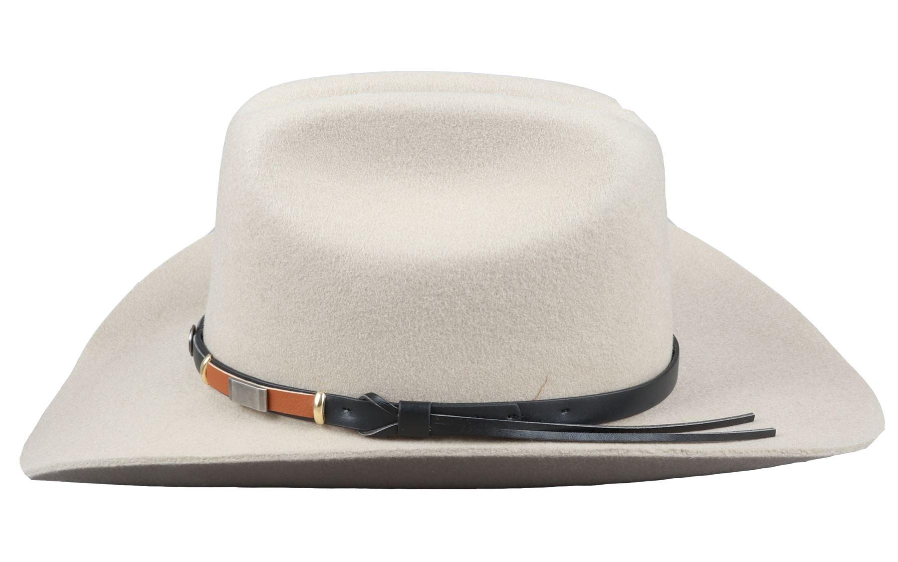 Men's Cowboy Hat 100% Wool Felt Wide Brim Fedora Western Cap - Knighthood Store