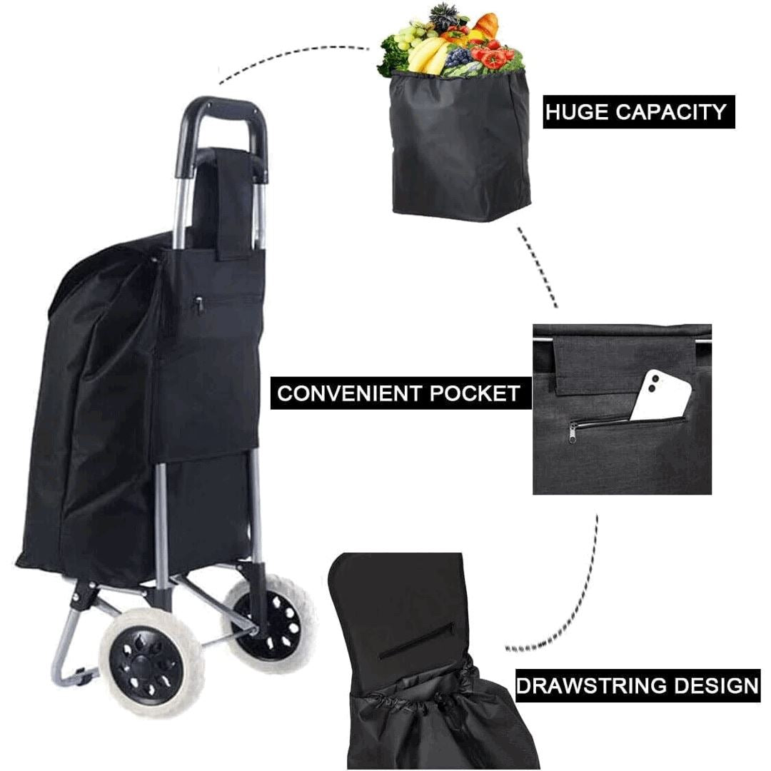 Shopping Trolley Folding Lightweight Grocery Bag