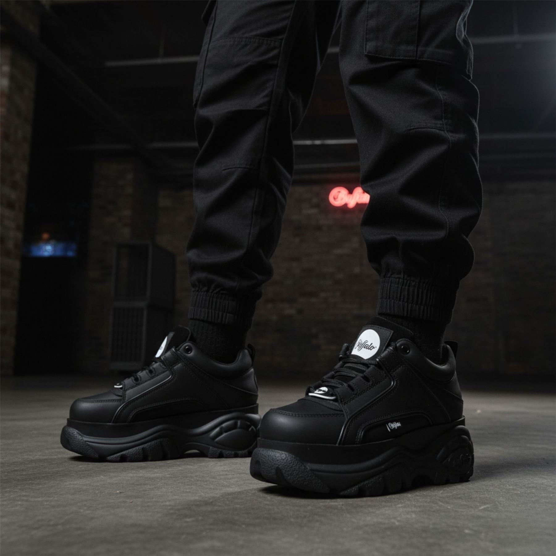 1339-14 2.0 - Women’s Black Calf Leather Platform Sneakers