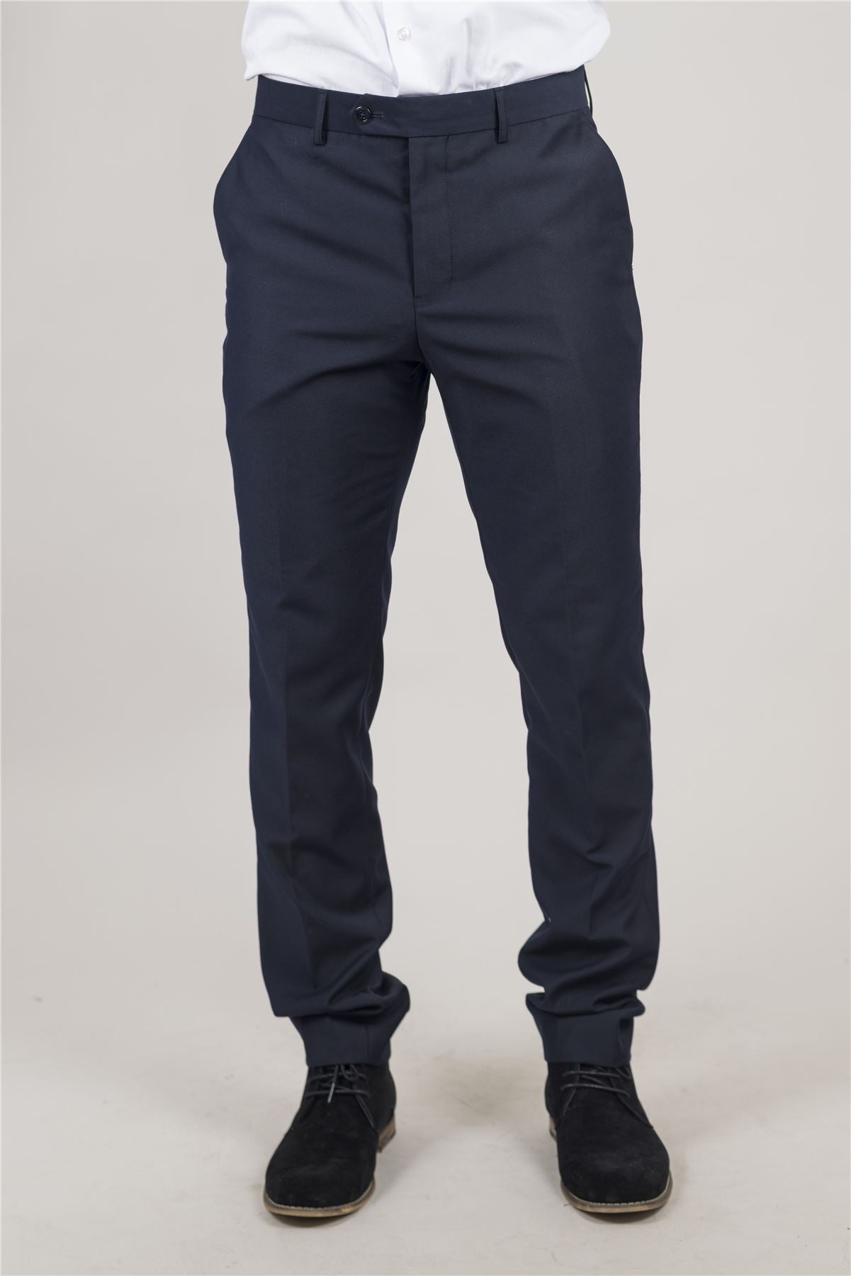 Men's Suit Navy Blue 3 Piece Tailored Fit Formal Dress