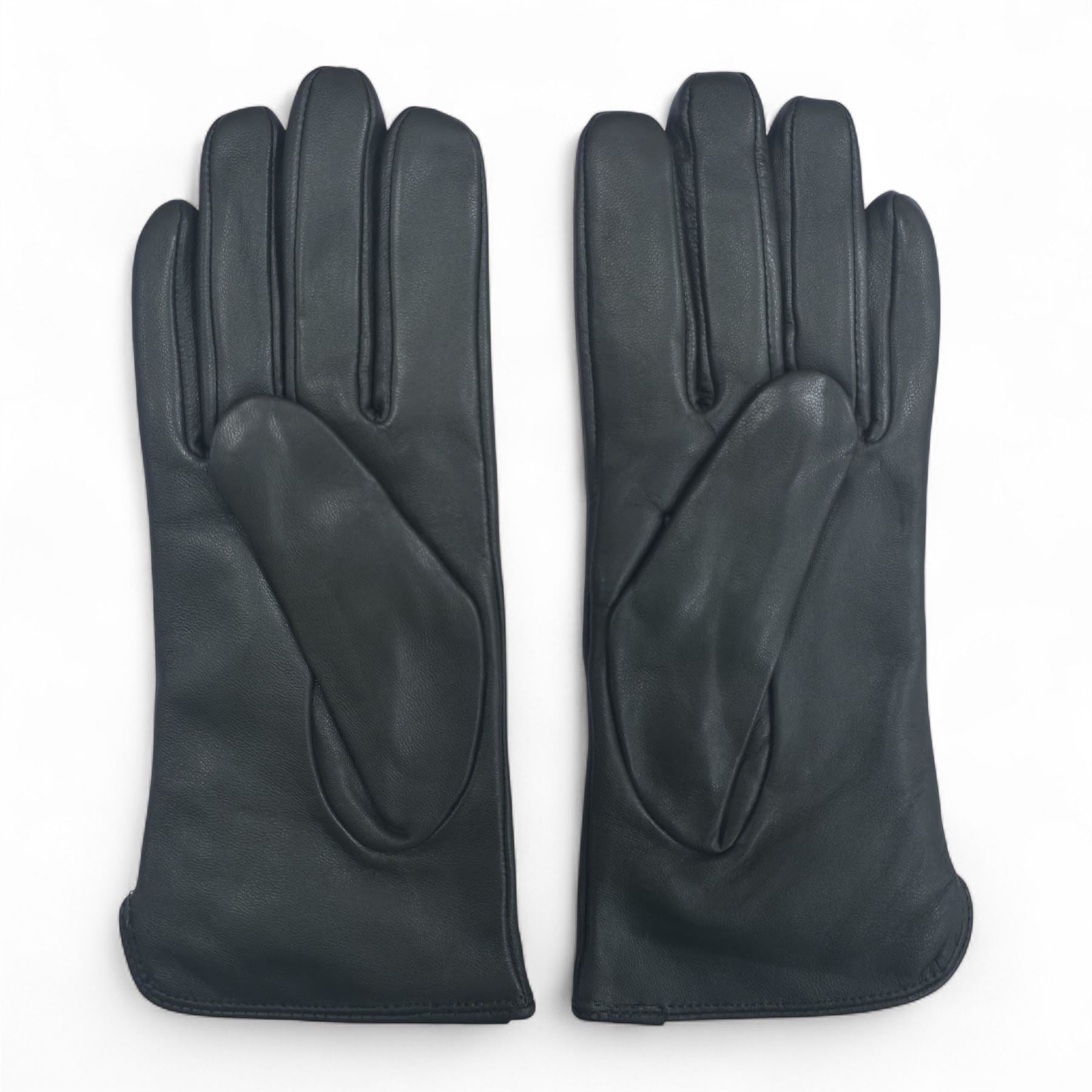 Women’s Genuine Leather Wool Lined Touchscreen Gloves