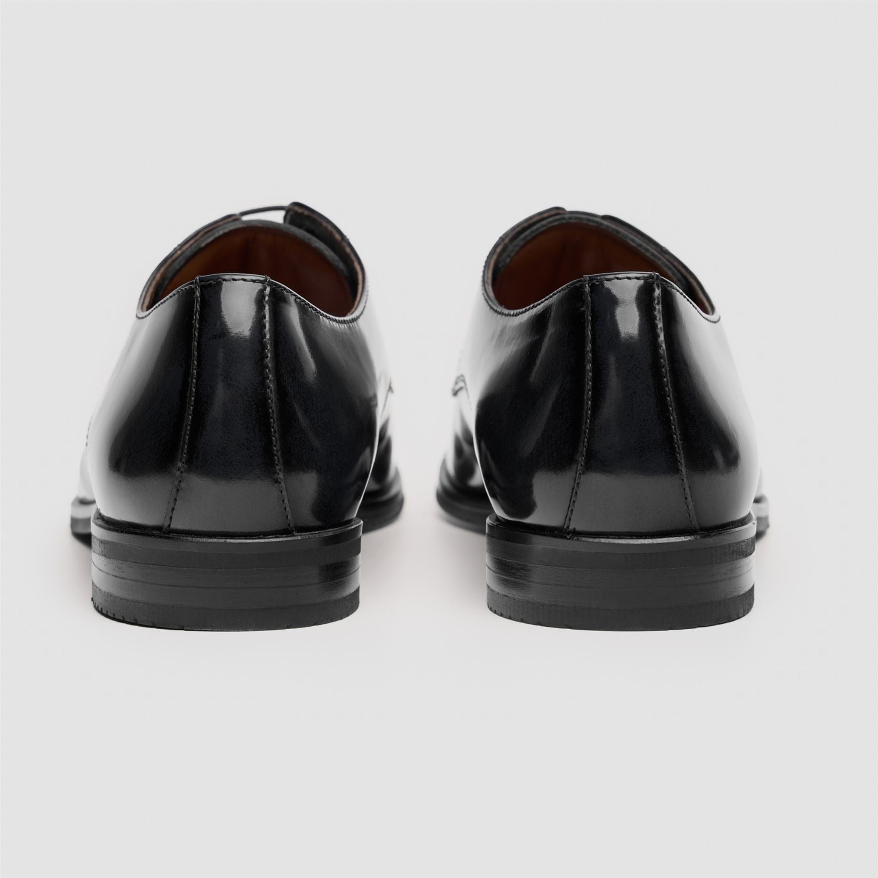 Chester - Men's Black High-Shine Polished Derby Shoes