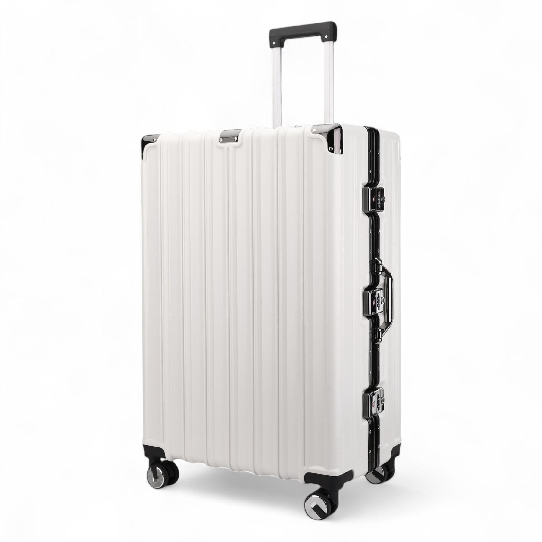 Robust Hard Shell Luggage 8 Wheel Suitcase Set