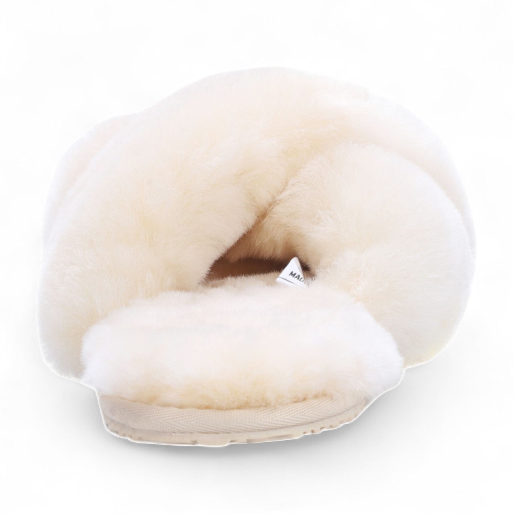 Snowbelle - Women's Genuine Sheepskin Crossover Slippers