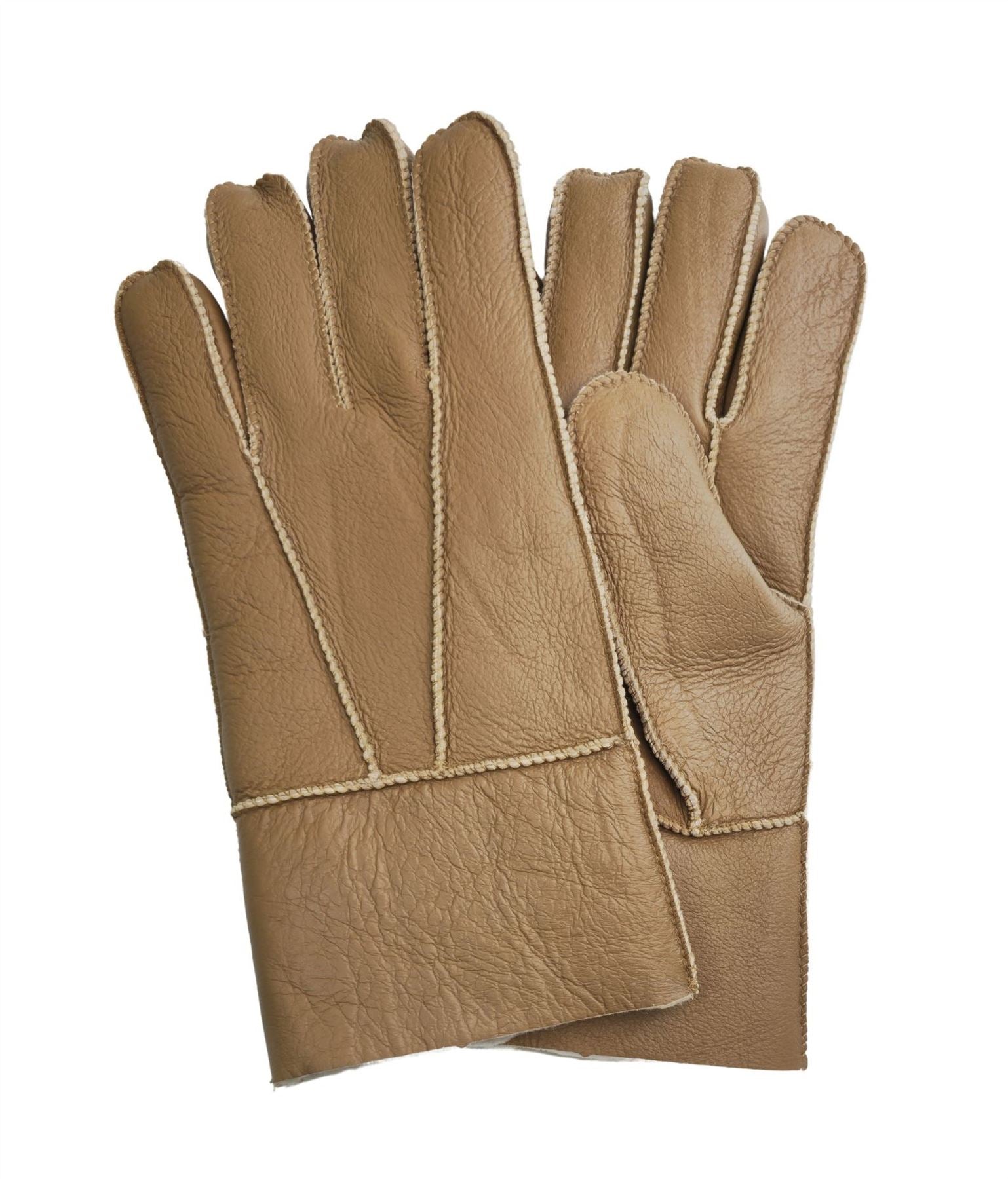 Unisex Napa Leather Wool Shearling Lined Gloves