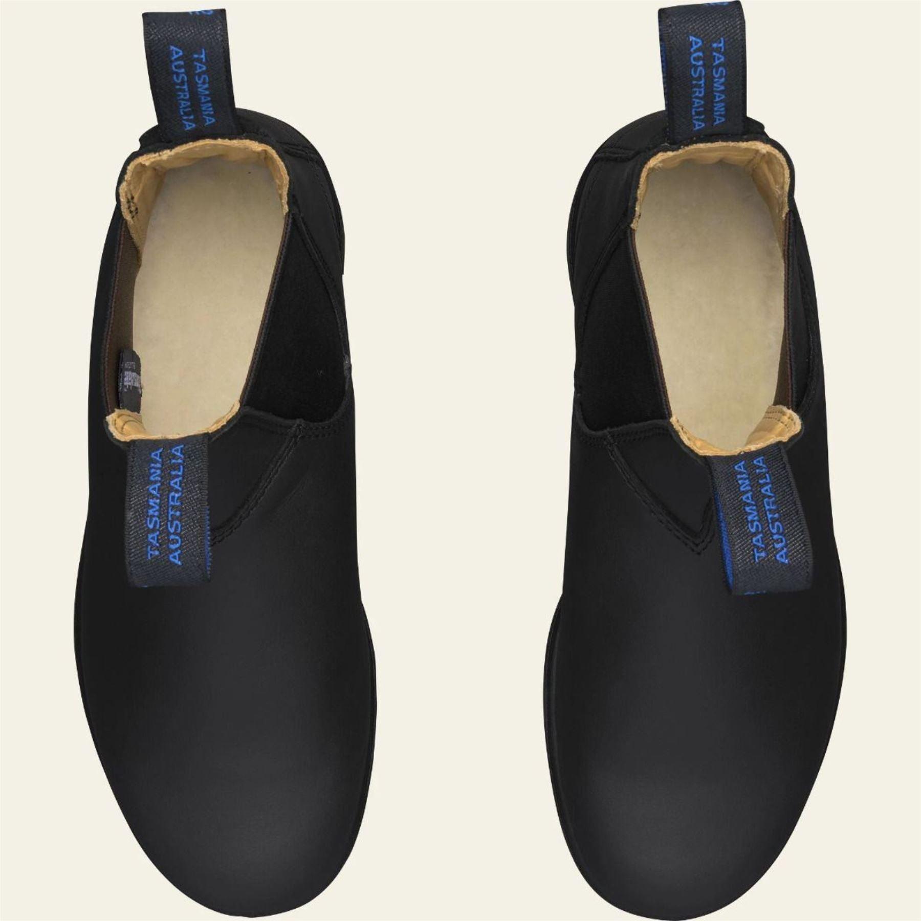 Blundstone 566 Black Thermal Leather Chelsea Boots Black Nubuck Slip On Retro - Knighthood Store