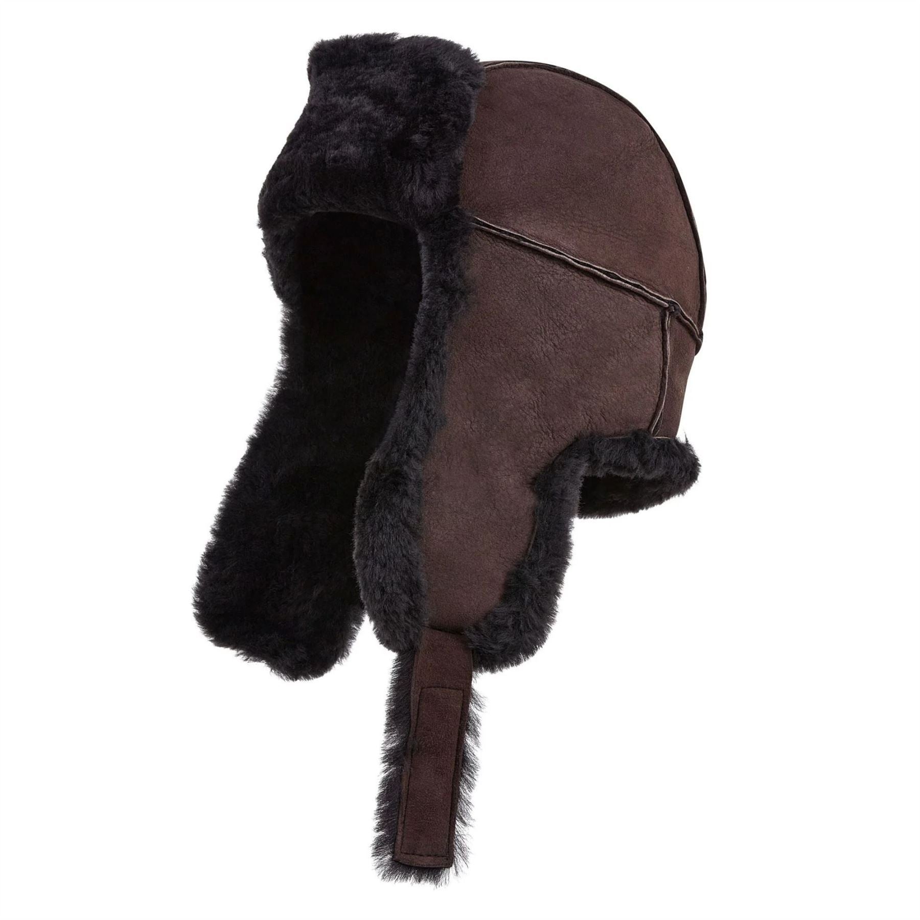 Men's RAF Aviator Suede Sheepskin B-55 Leather Navigator Hat