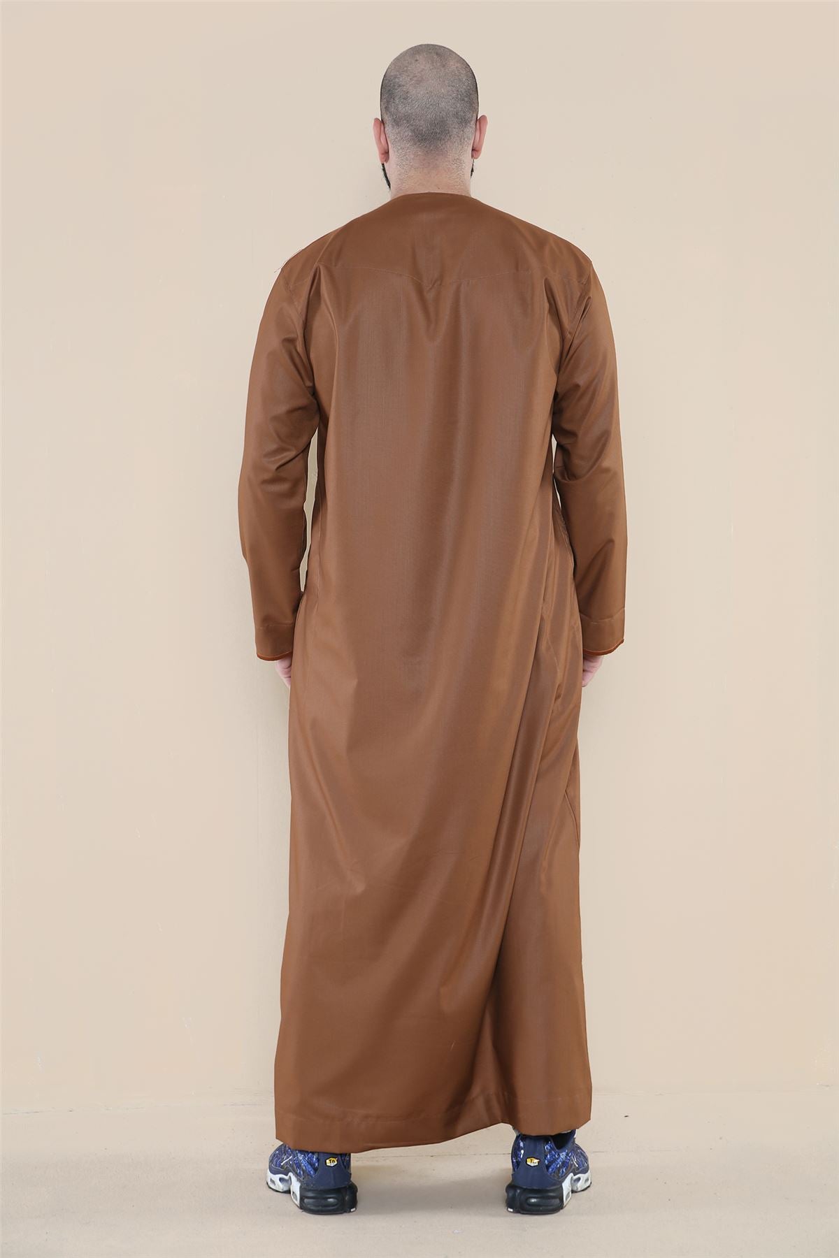 Mens Thobe Jubba Islamic Clothing Muslim Kaftan Emirati Omani Robe Arab Tassel
