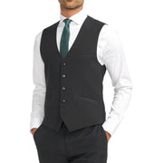 Men's Waistcoat Black Tailored Fit Formal Vests