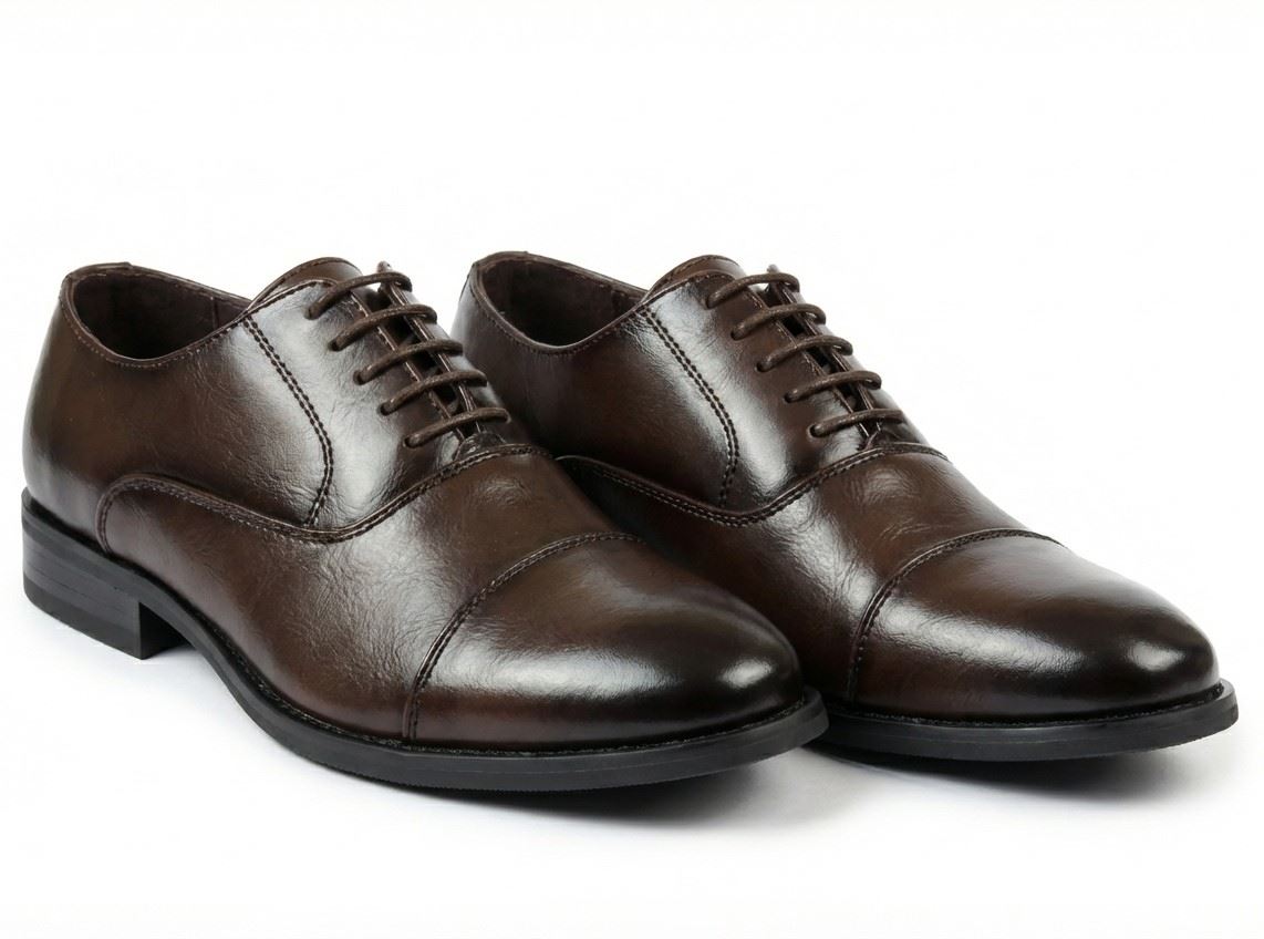Men’s Classic Cap-Toe Oxford Lace-Up Formal Shoes