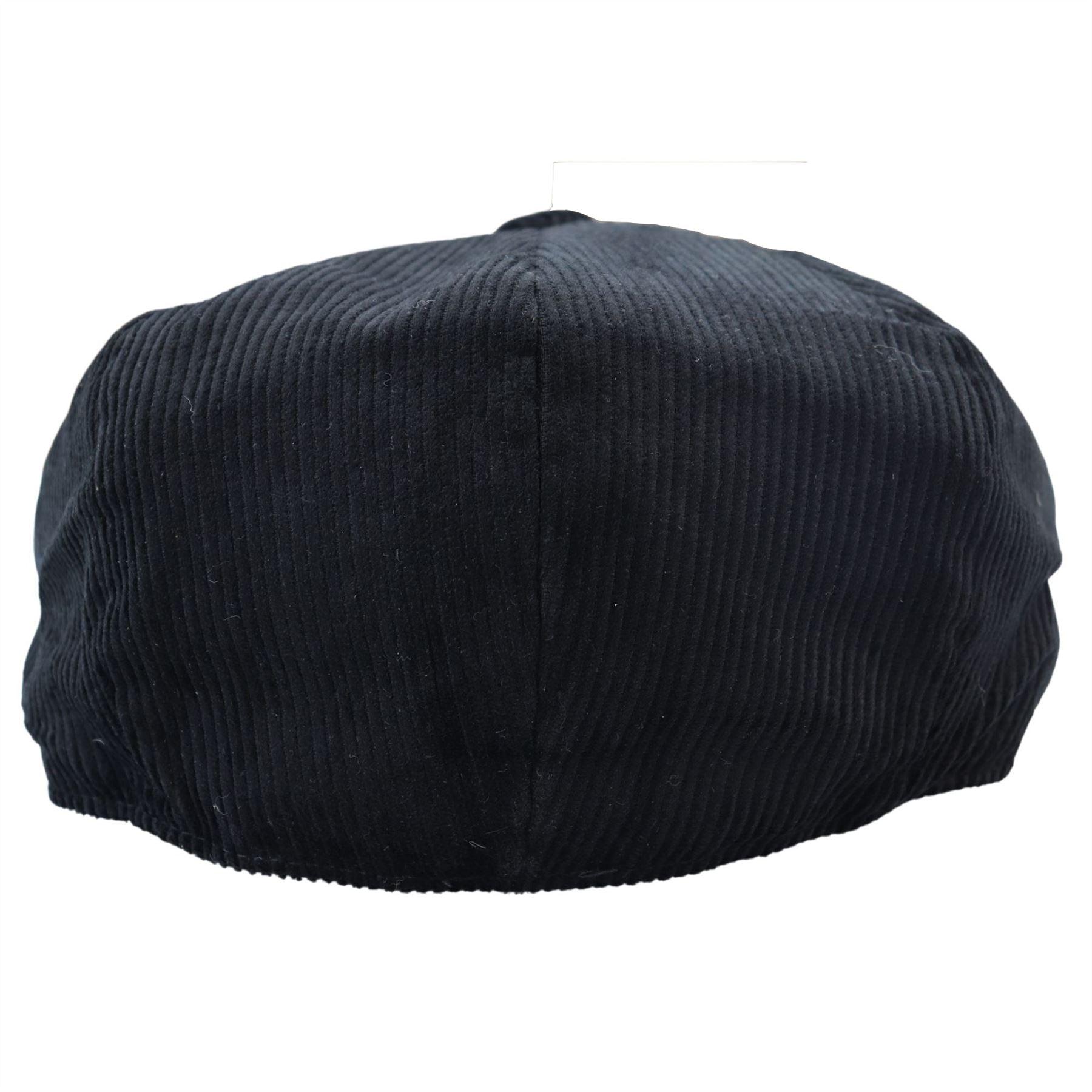 Mens 8 Panel Razor Baker Boy Hat Corduroy Blinders Newsboy Flat Caps Black Classic - Knighthood Store