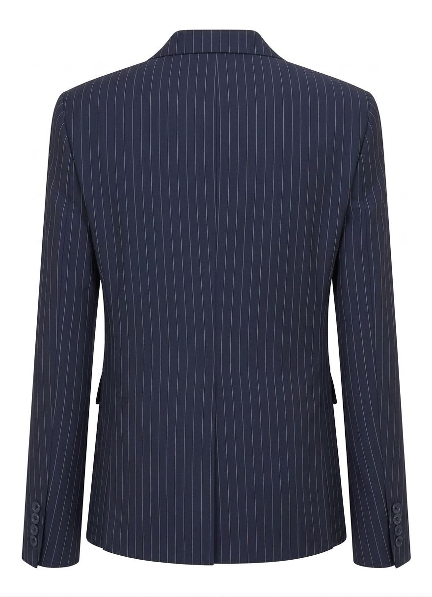 TPW-37 - Women's 3 Piece Navy Blue Pinstripe Suit