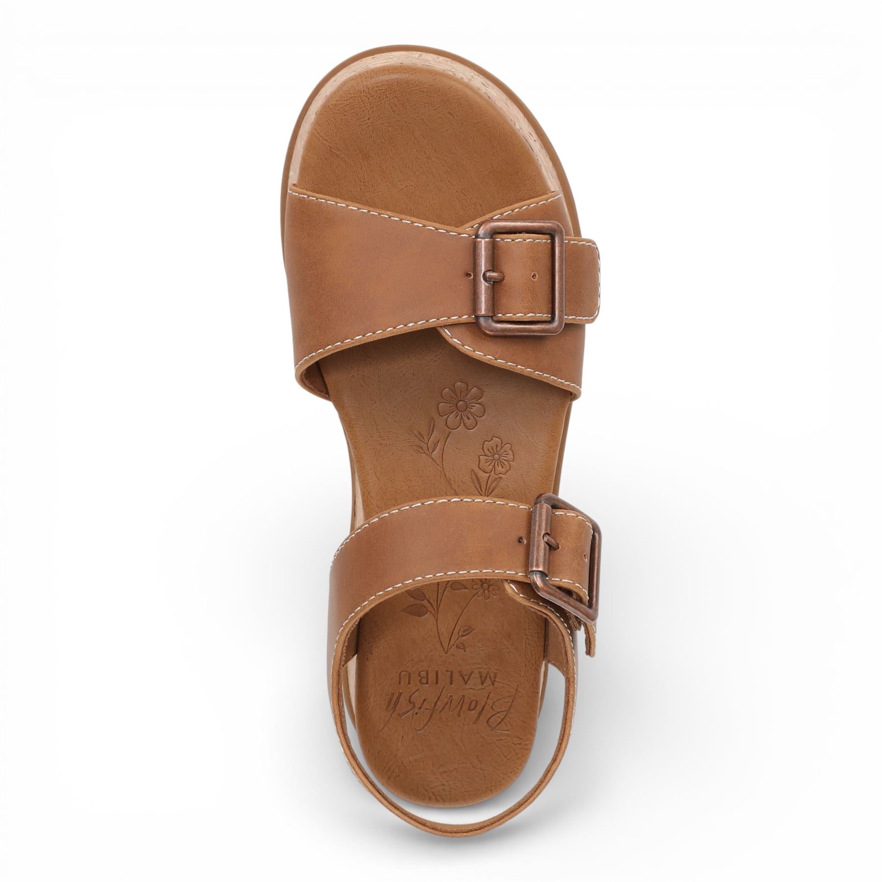 Magical - Women's Tan Faux Leather Platform Sandals