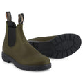 Blundstone 2052 Green Leather Chelsea Boots Olive Khaki Classic Slip On - Knighthood Store