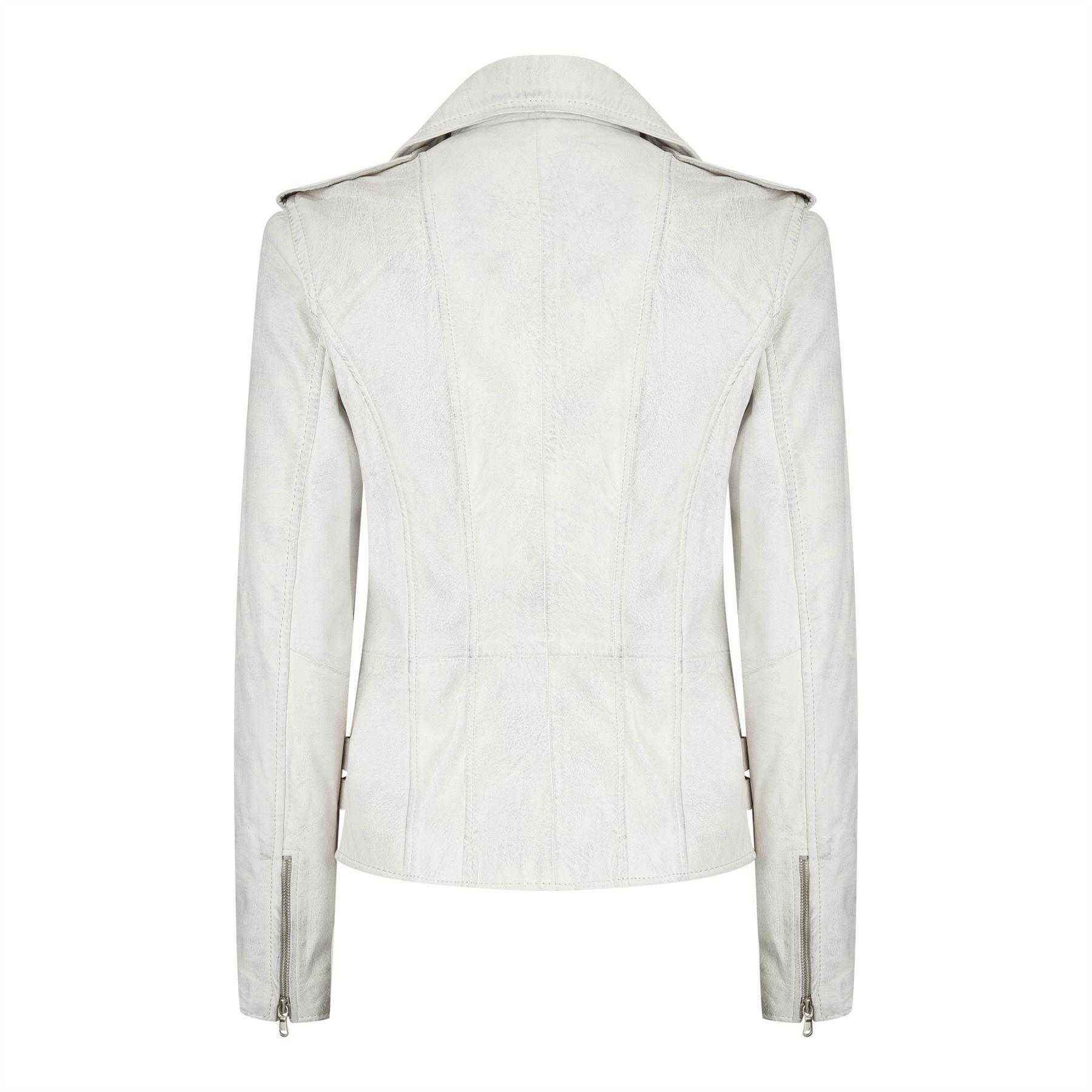 Womens Ladies Real Soft Leather Racing Style Biker Jacket - Knighthood Store