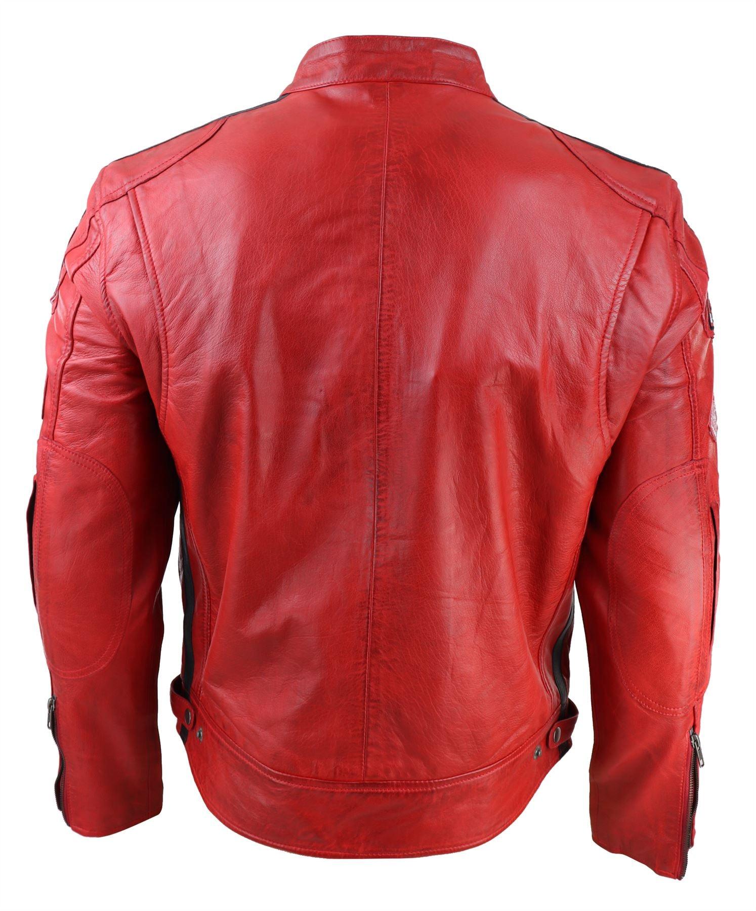 Men's Zipped Biker Leather Jacket | Infinity - Knighthood Store