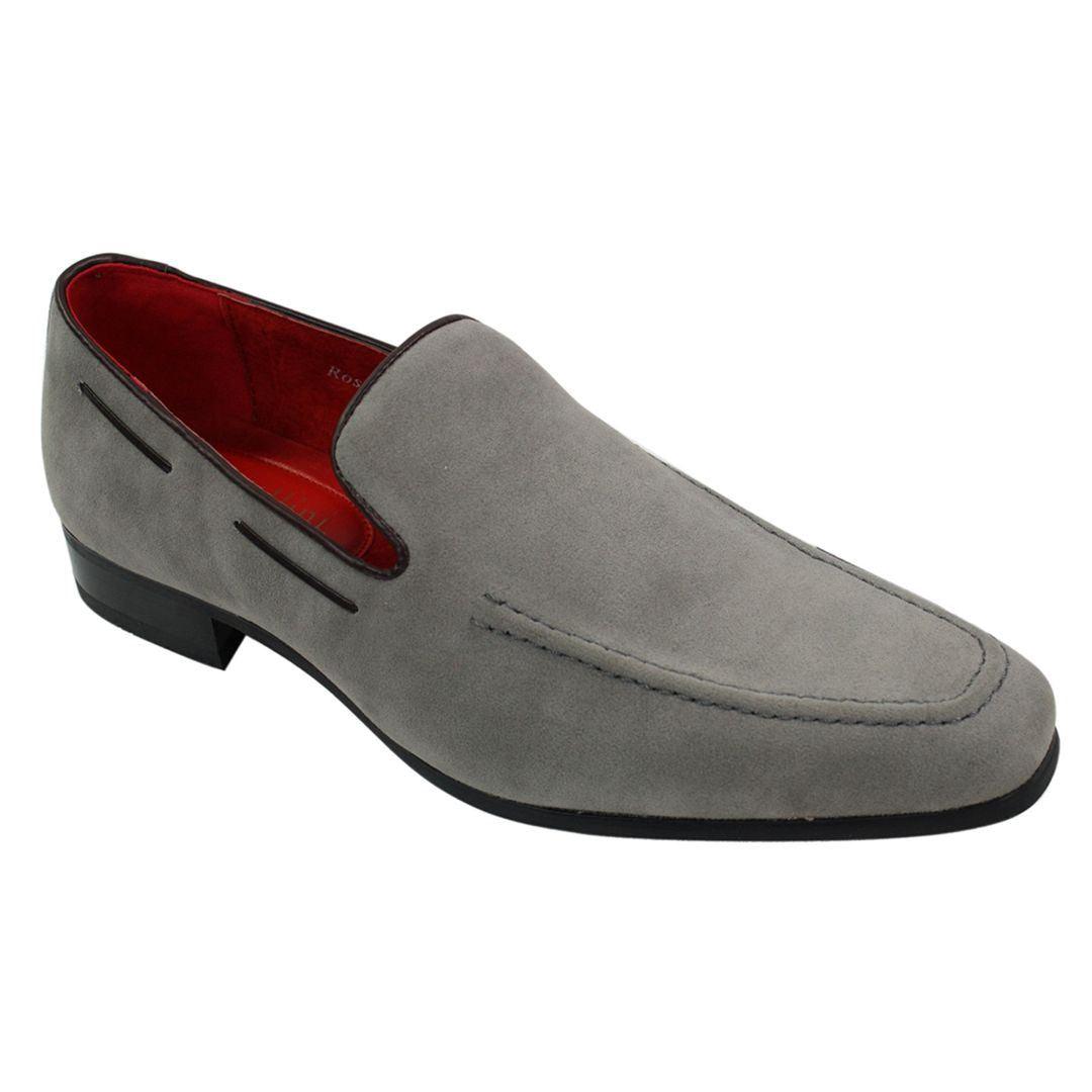 Mens Suede Slip On Loafers Driving Shoes Formal Smart Casual Leather Italian - Knighthood Store