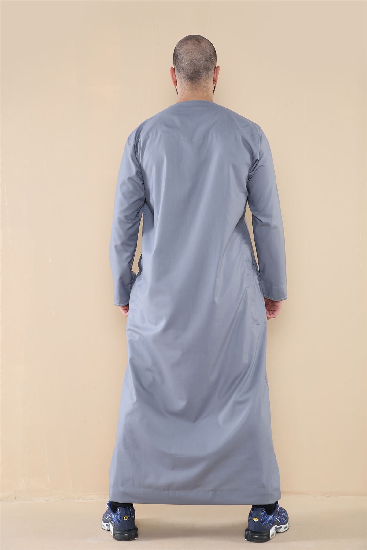 Mens Thobe Jubba Islamic Clothing Muslim Kaftan Emirati Omani Robe Arab Tassel