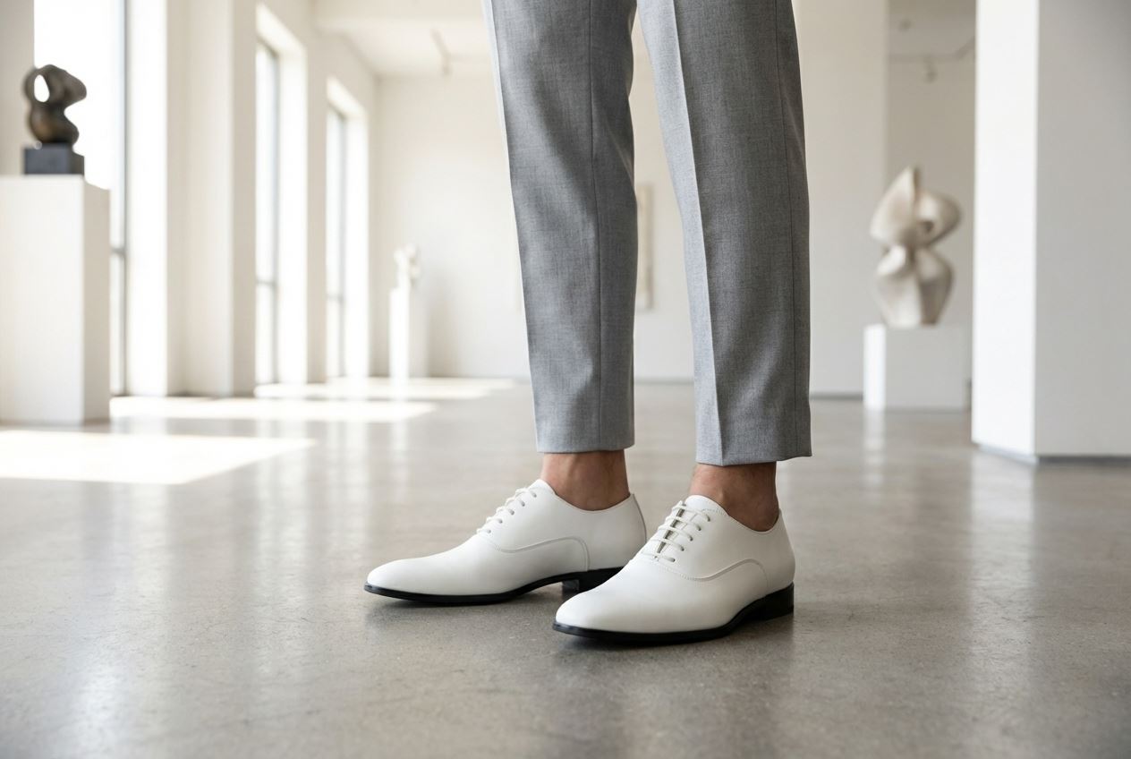 Men’s Formal Patent PU Leather Oxfords Lace-Up Dress Shoes