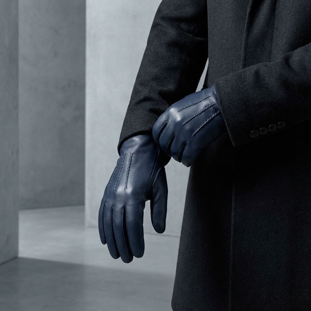 Men's Leather Wool Lined Gloves