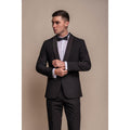 Mens Black Tuxedo 2 Piece Shawl Collar Suit - Knighthood Store