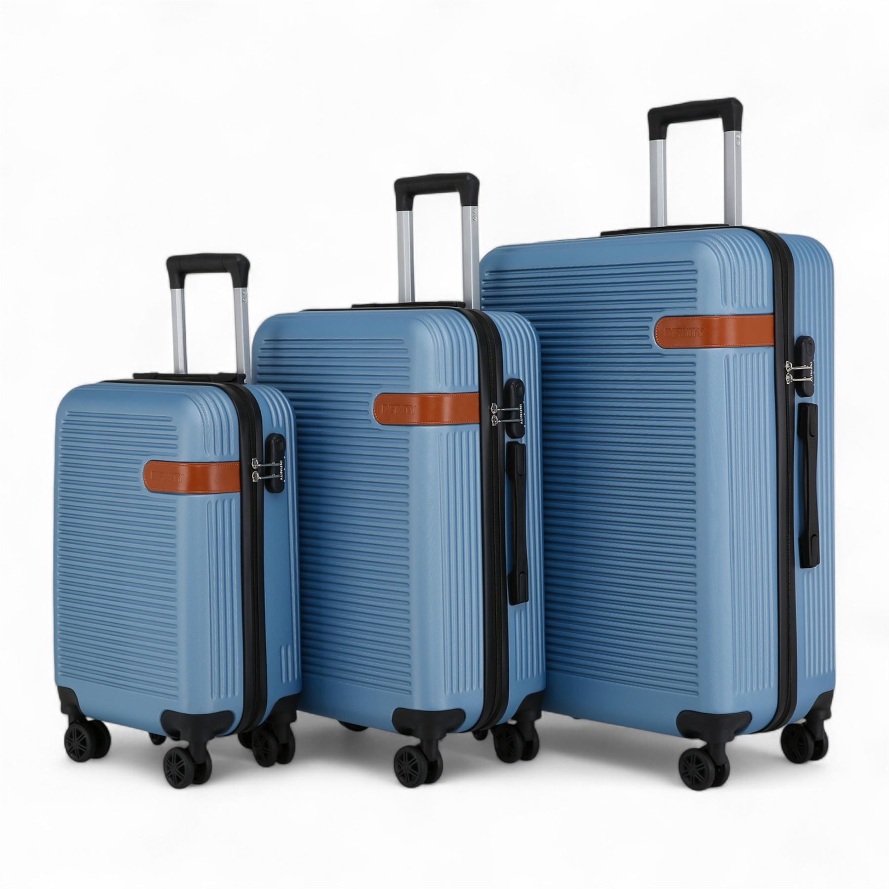 Hard Shell Classic 4-Wheel Luggage Suitcase Set