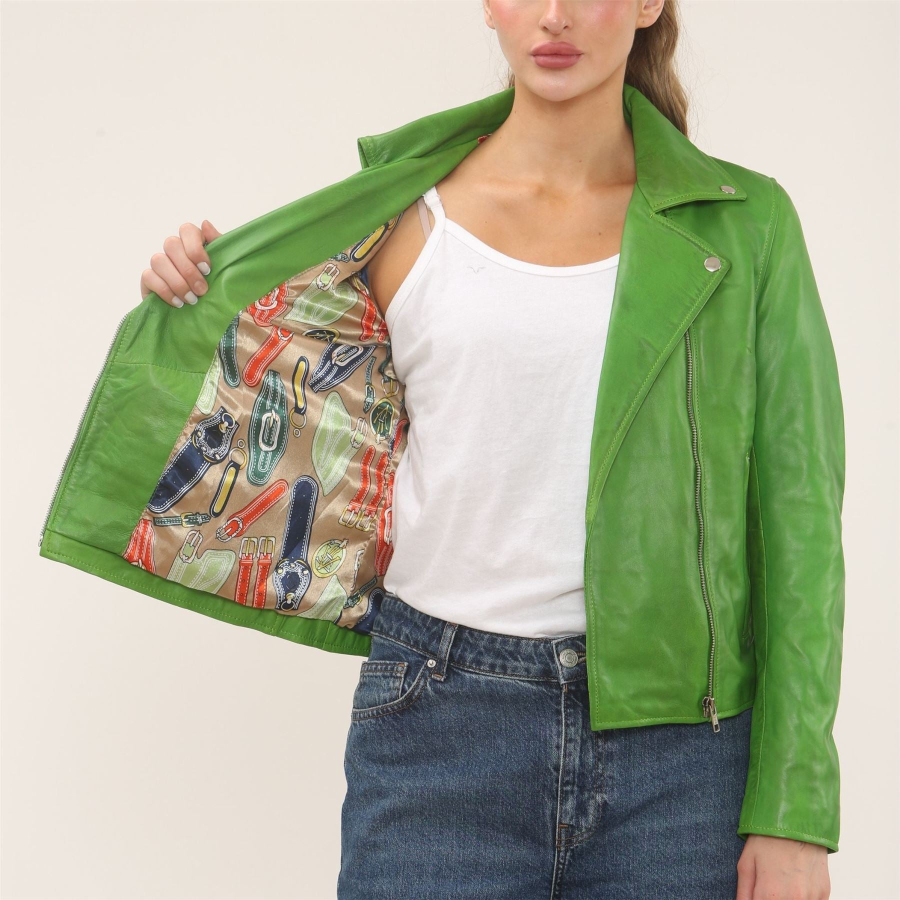 Women's Real Leather Brando Style Biker Jacket