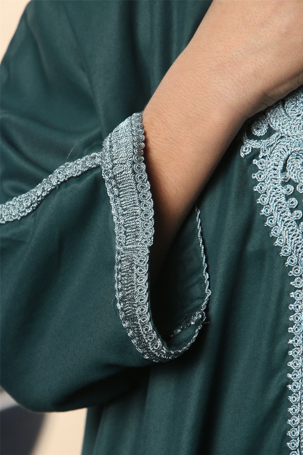 Boys Moroccan Thobe Short Sleeve Gandoura Embroidery Kaftan